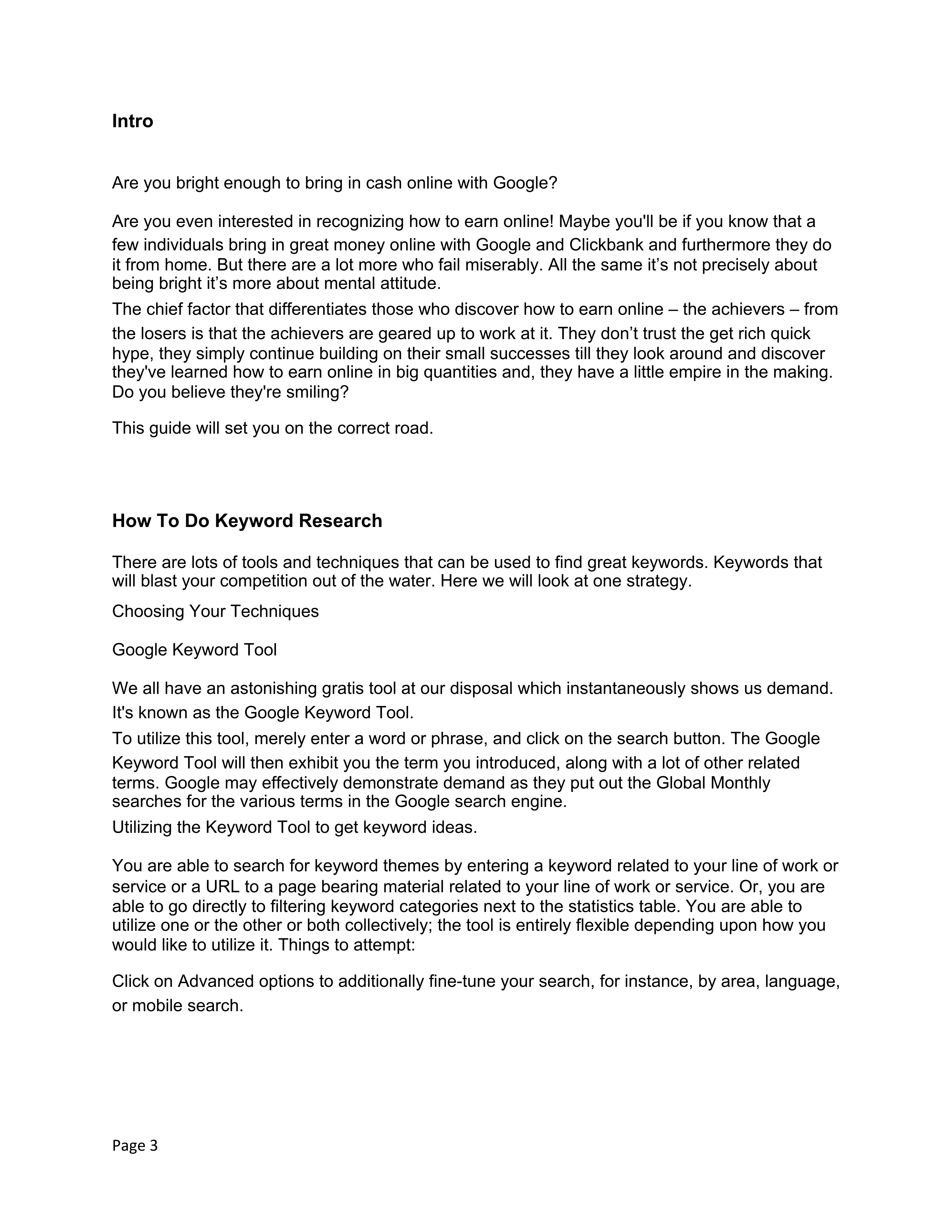 Clickbank Cash Success Secrets