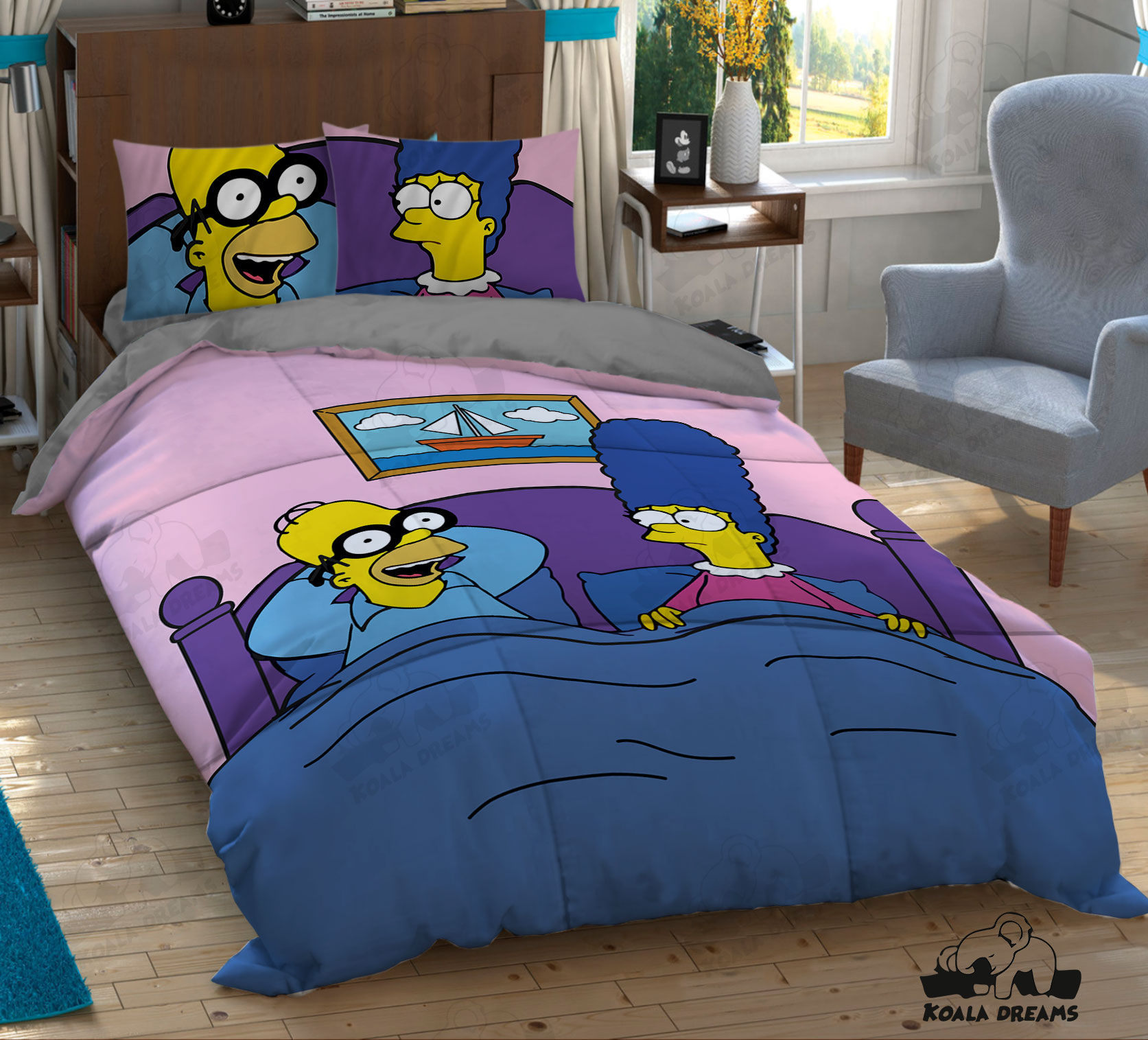Ropa de cama de Los Simpson