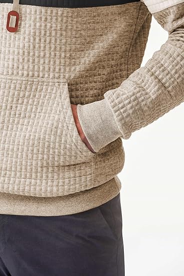 Dokotoo Men's Casual Sweatshirt Long Sleeve Drawstring Colorblock Pullover Pattern Hoodie with Pockets