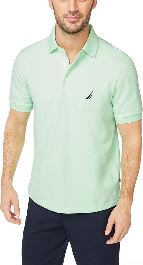 Nautica Men's Short-Sleeve Solid Stretch Cotton Piqué Polo Shirt