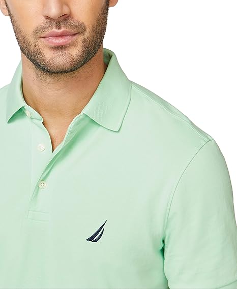 Nautica Men's Short-Sleeve Solid Stretch Cotton Piqué Polo Shirt