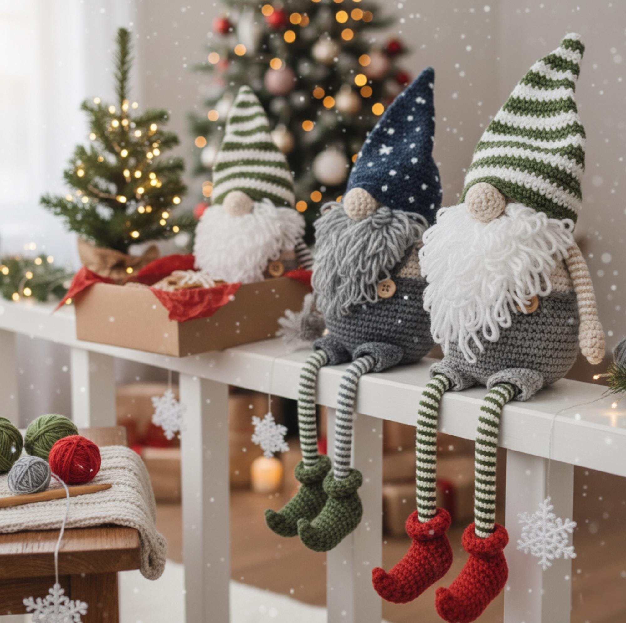 Rustic Christmas Gnome Crochet Pattern (PDF)