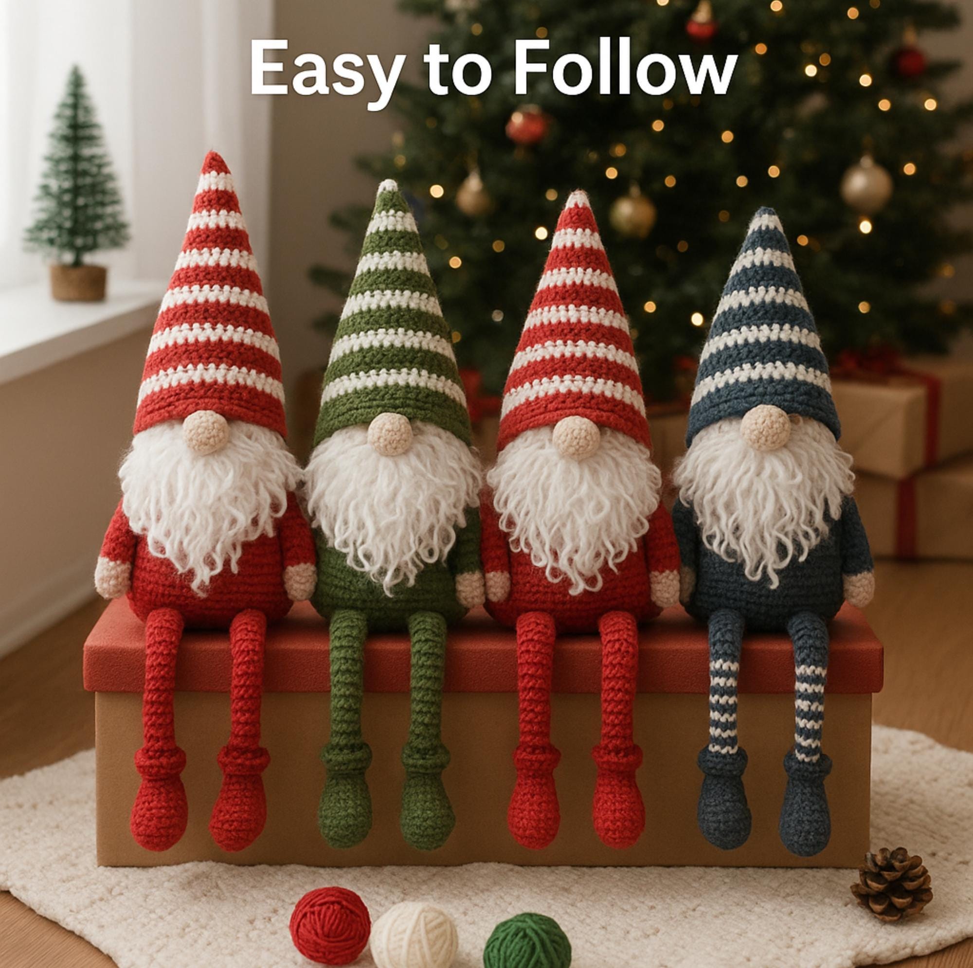 Rustic Christmas Gnome Crochet Pattern (PDF)