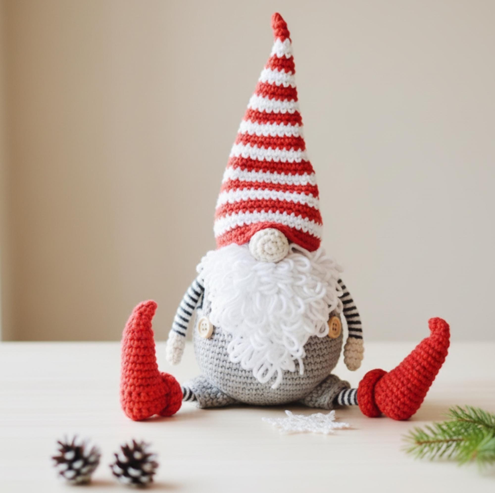 Rustic Christmas Gnome Crochet Pattern (PDF)