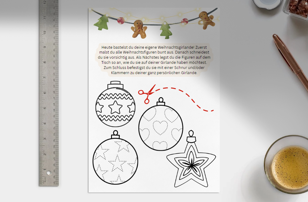 Weihnachtsgirlande Bastelset
