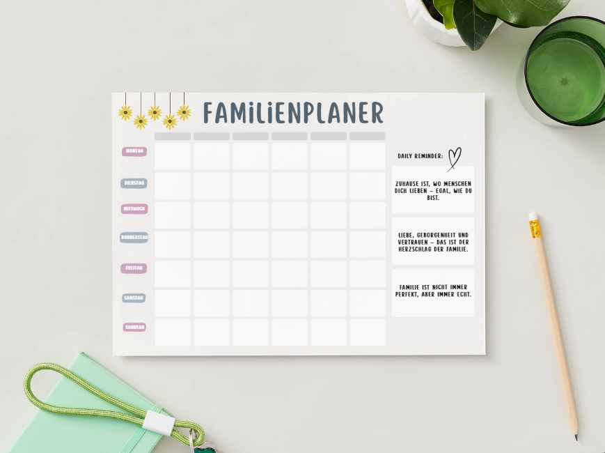 Familienplaner für 6 Personen