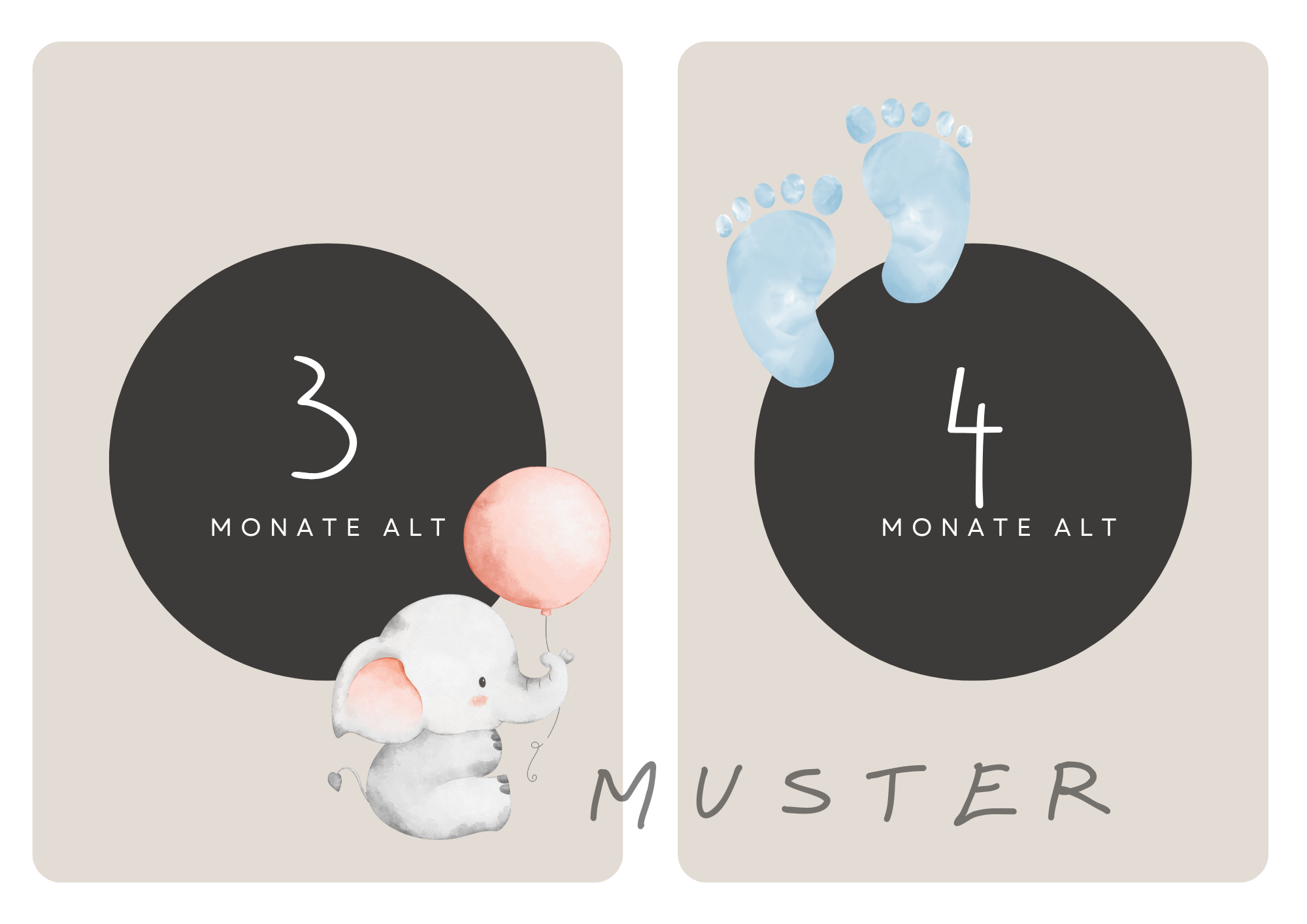 Meilenstein-Karten für Babys