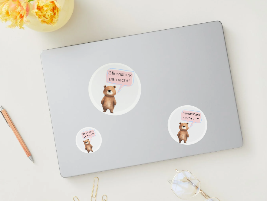 Aufmunternde Sticker für Tests, Prüfungen und Schulaufgaben