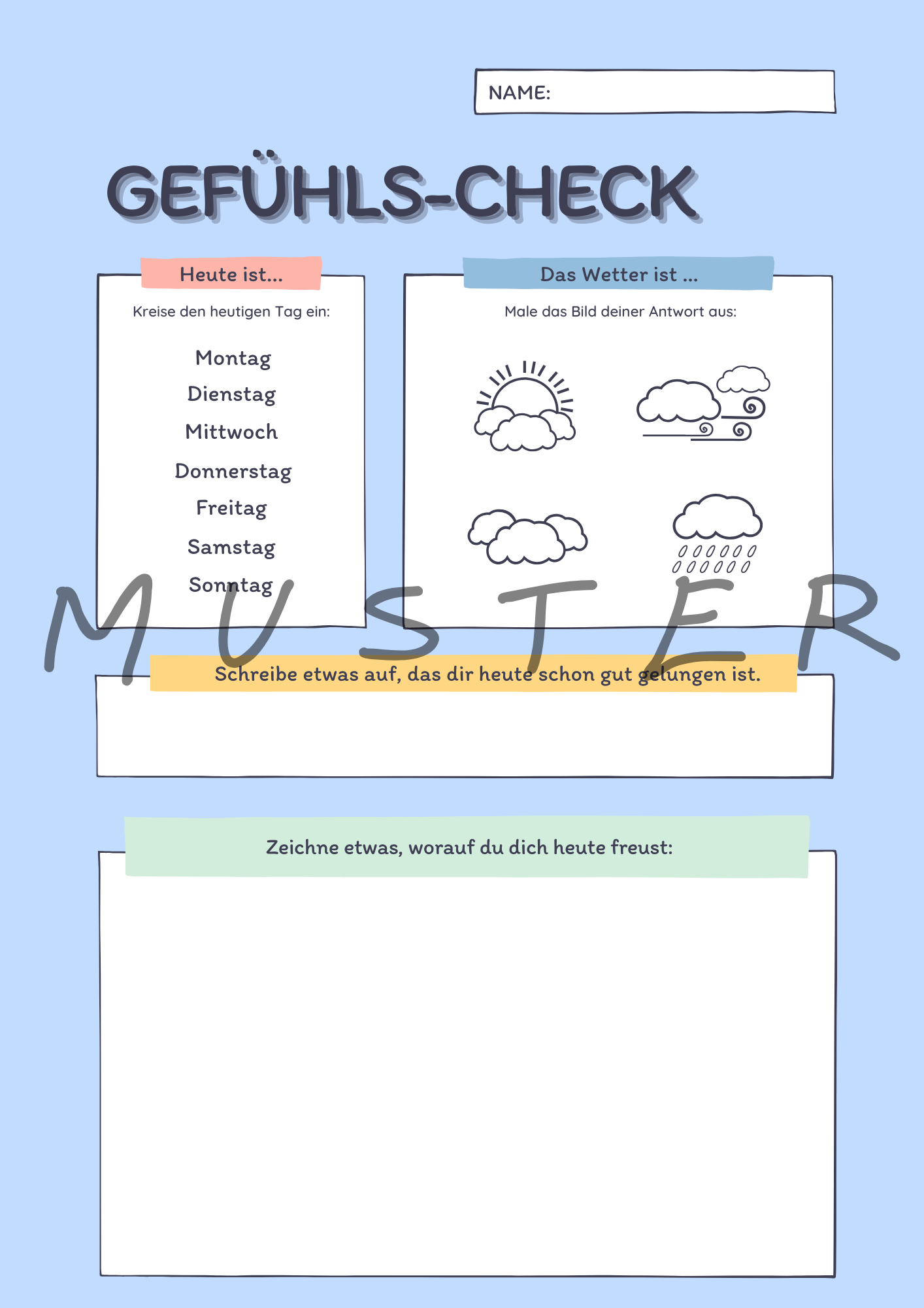 Wie fühle ich mich? – Eine Lückenübung für Schülerinnen und Schüler