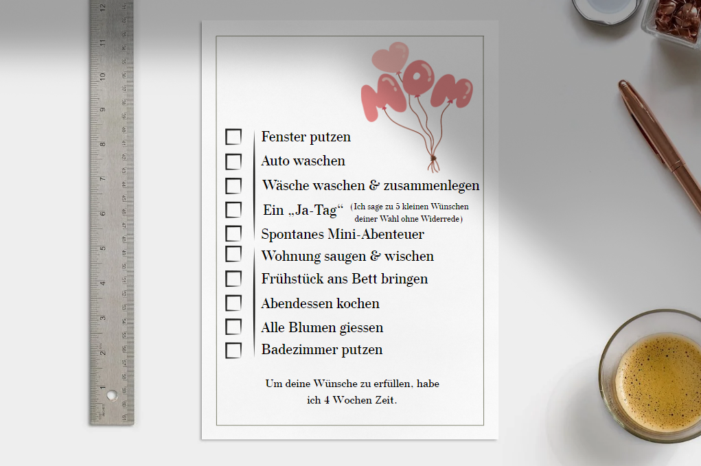 Gutschein für die beste Mama