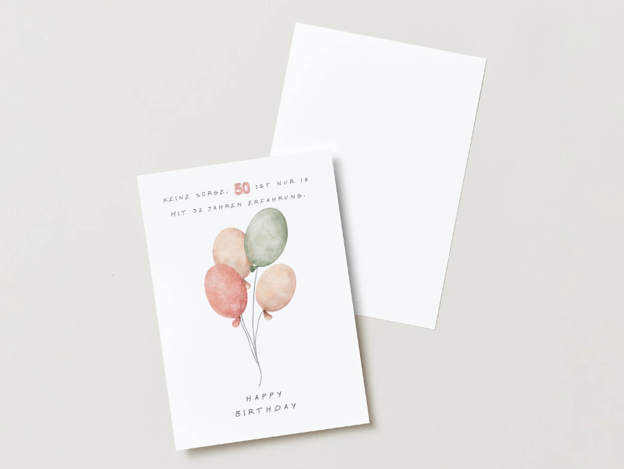 Geburtstagskarte 50 Jahre