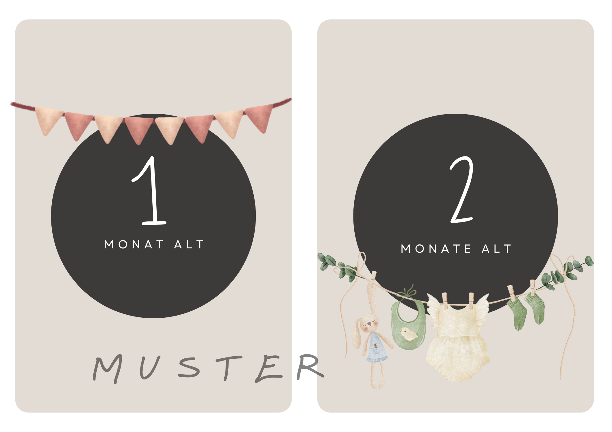 Meilenstein-Karten für Babys