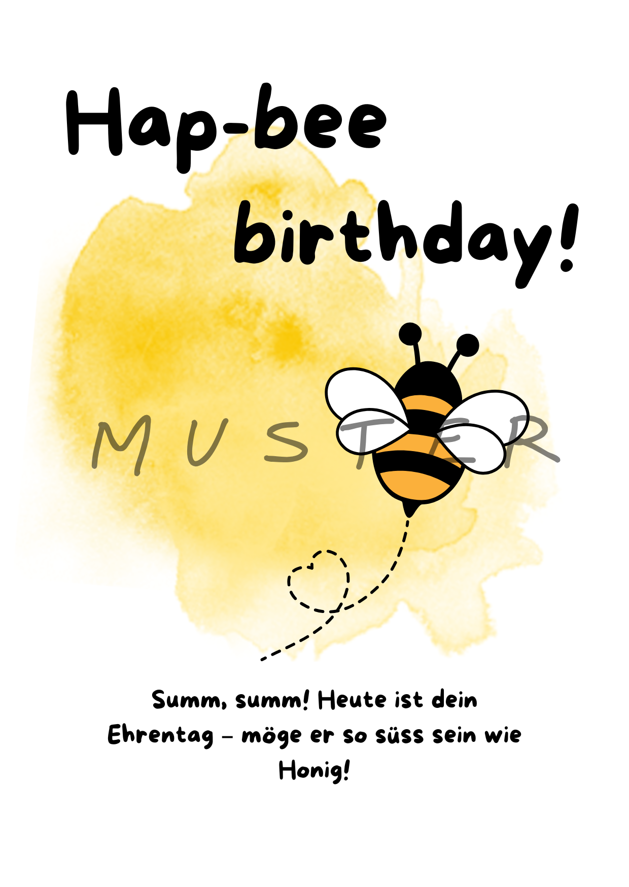 Geburtstagskarte Hap-bee birthday!
