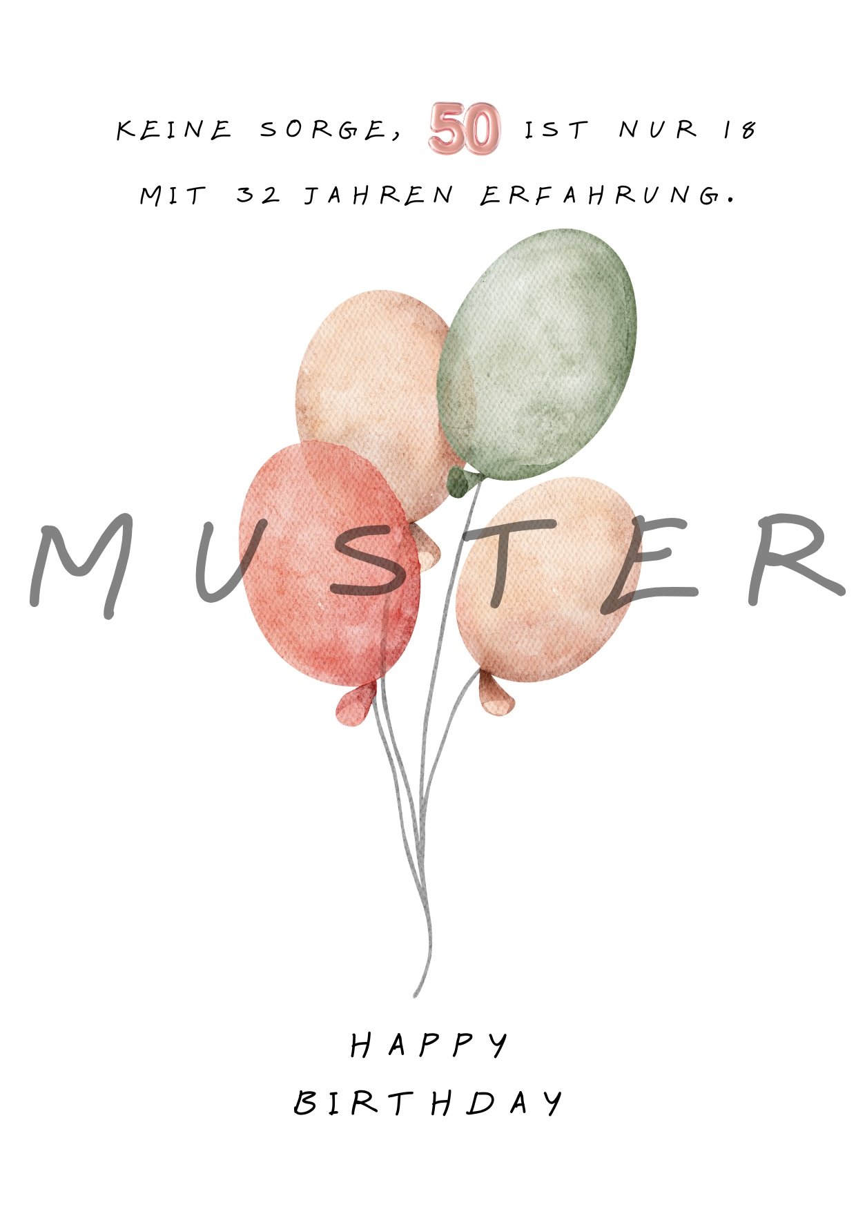 Geburtstagskarte 50 Jahre