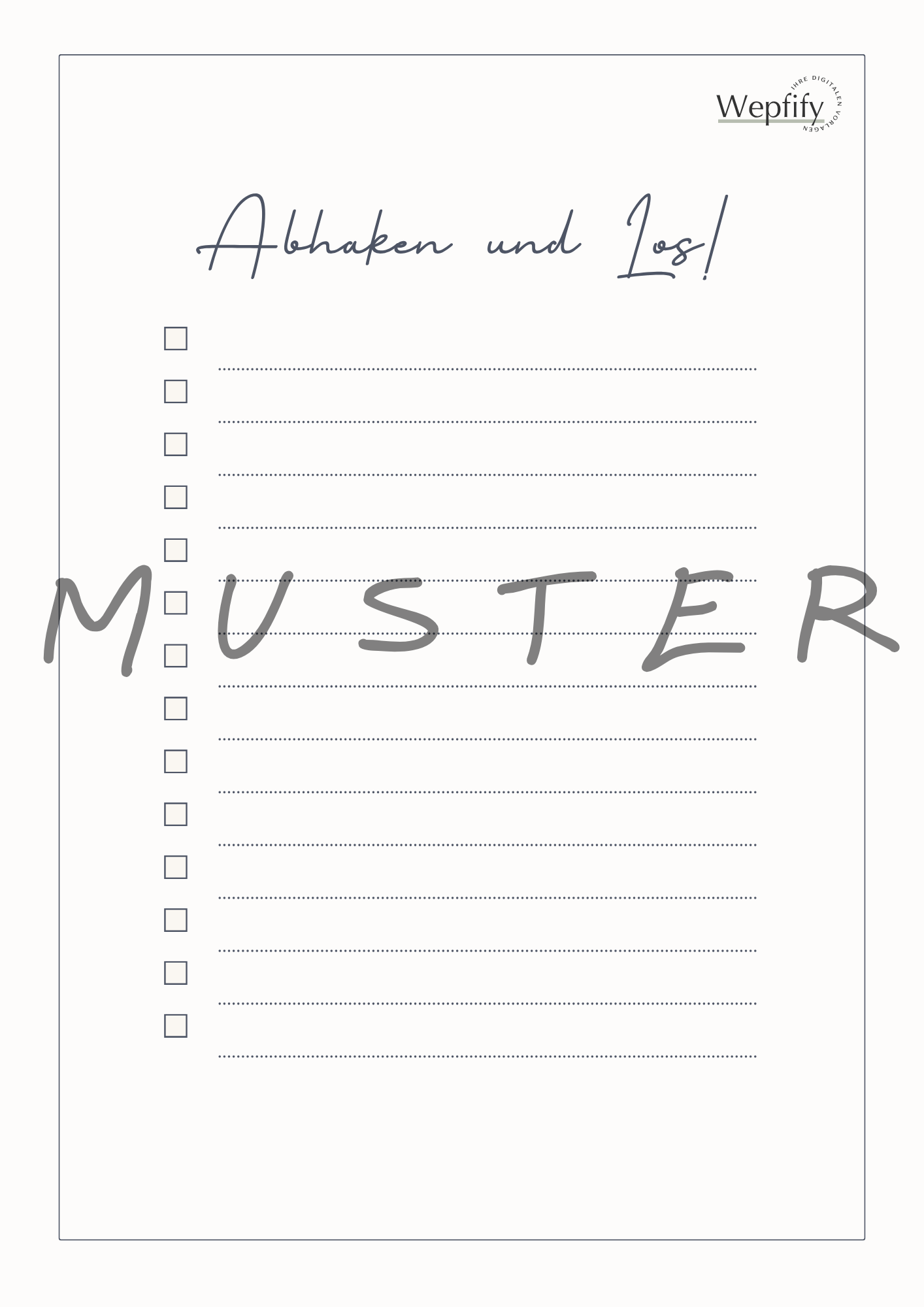 Minimalistische To-do-Liste 