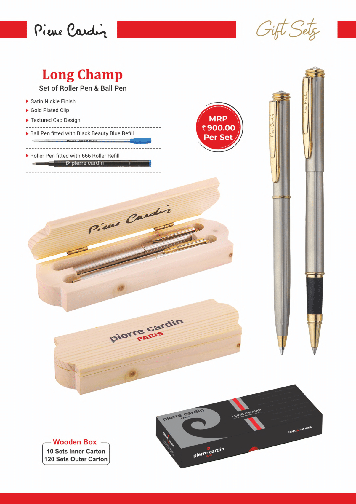 Pierre Cardin Long Champ Pen Set