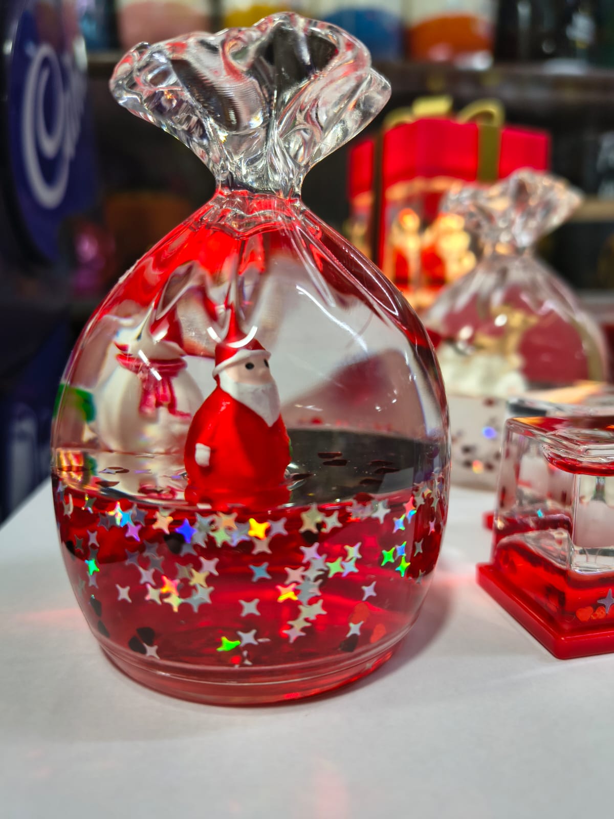 Santa Claus Decorative Glass Ornament