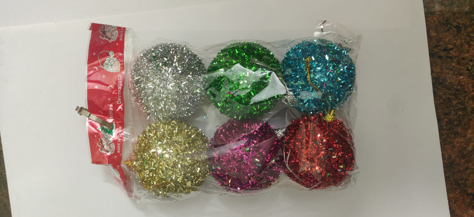 Glitter Christmas Tree Ornaments