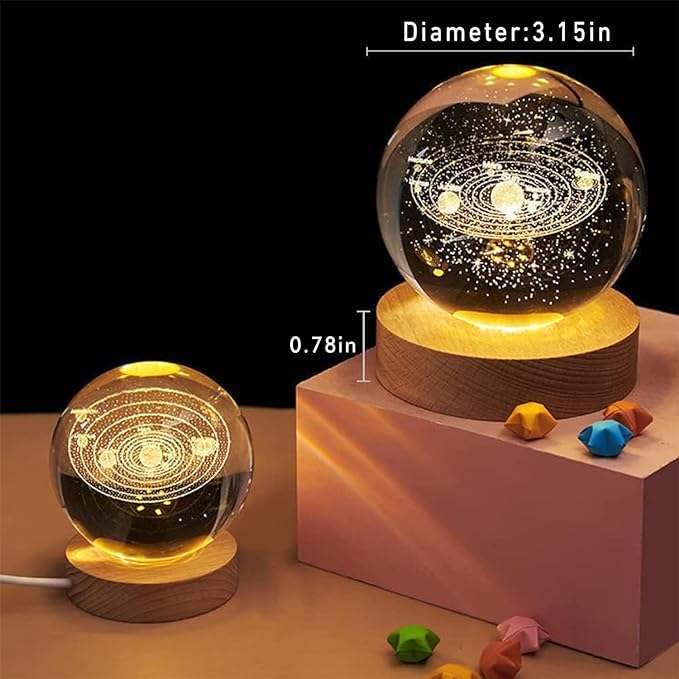 Solar System Crystal Ball Night Light
