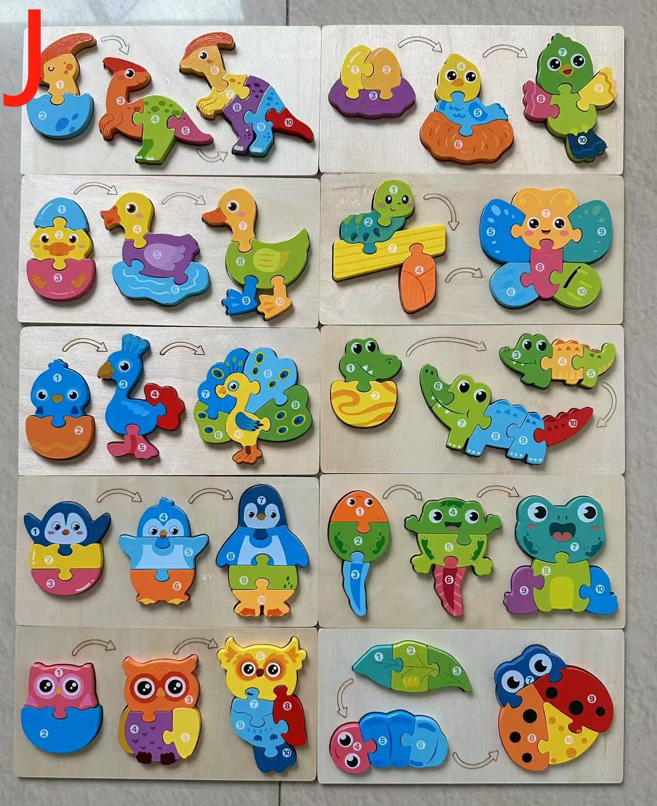 Wooden Animal Puzzle Set
