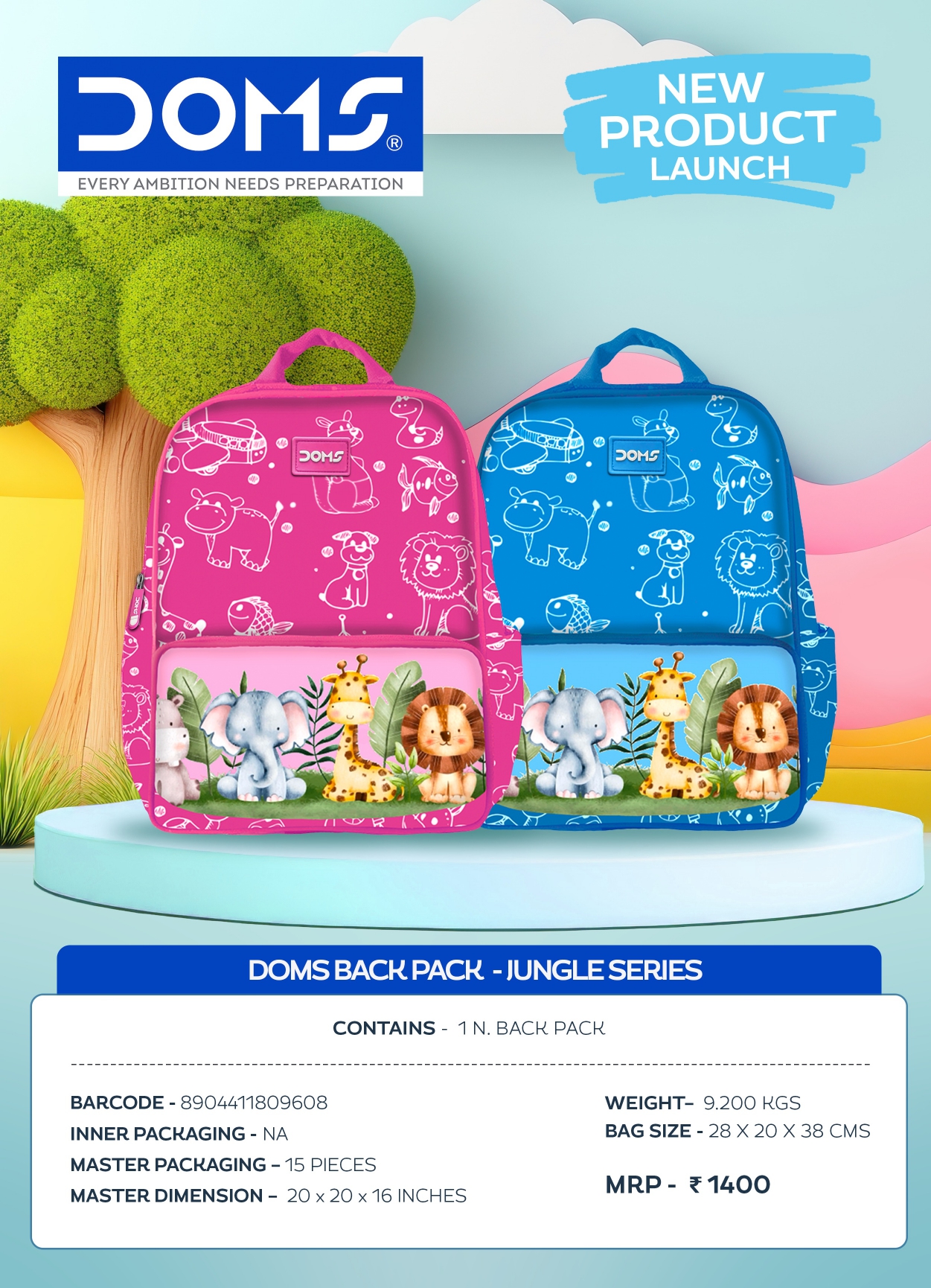 DOMS Jungle Series Backpack