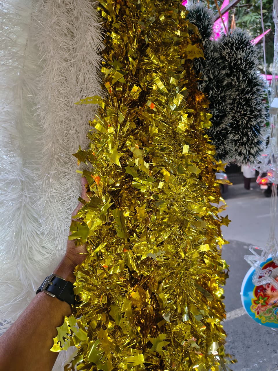 Gold Tinsel Garland