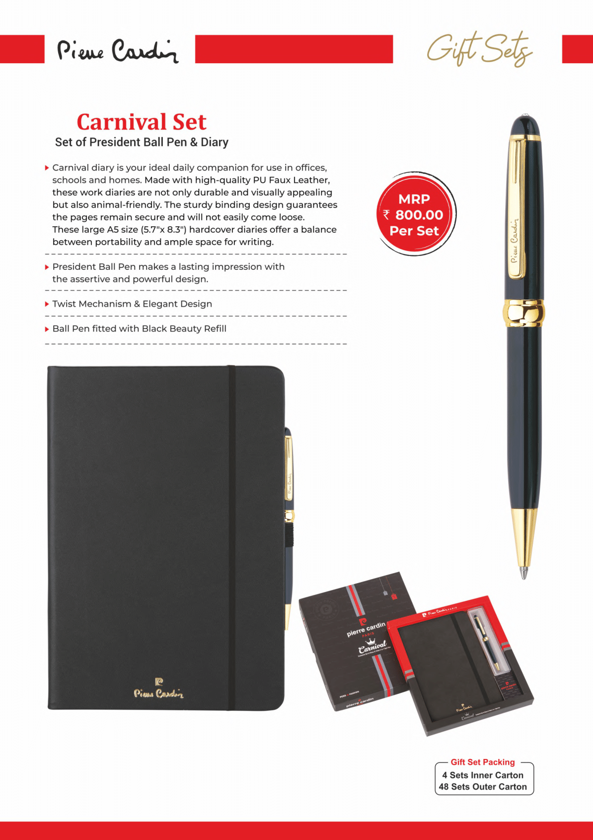 Carnival Set - President Ball Pen & Diary