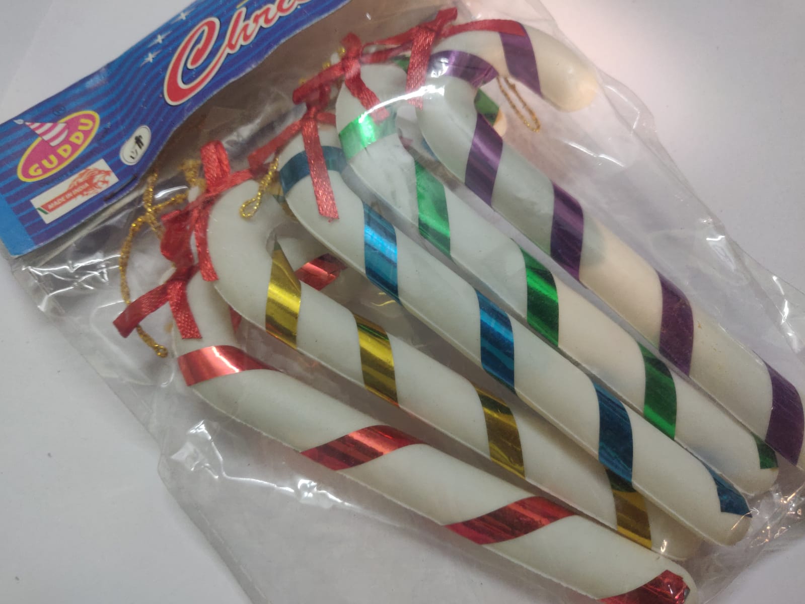 Colorful Christmas Candy Cane Ornaments
