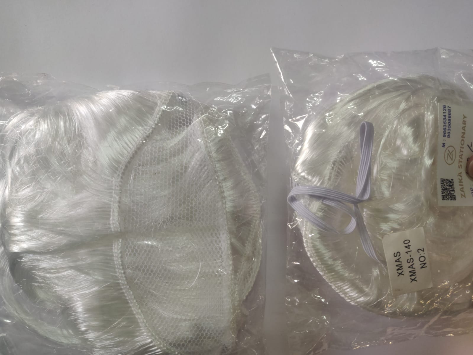 White Synthetic Wig Set