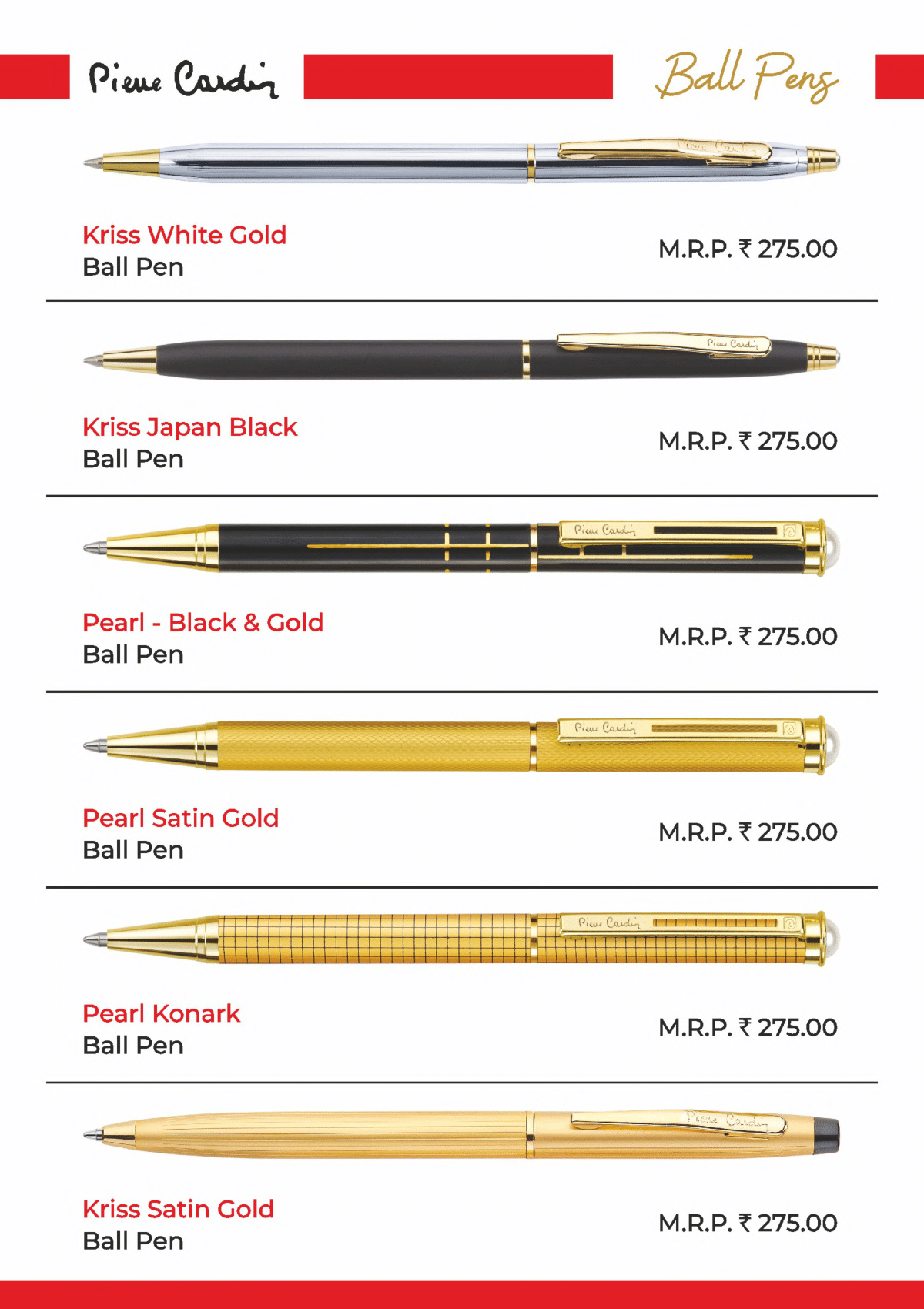 Pearl Satin Gold Ball Pen