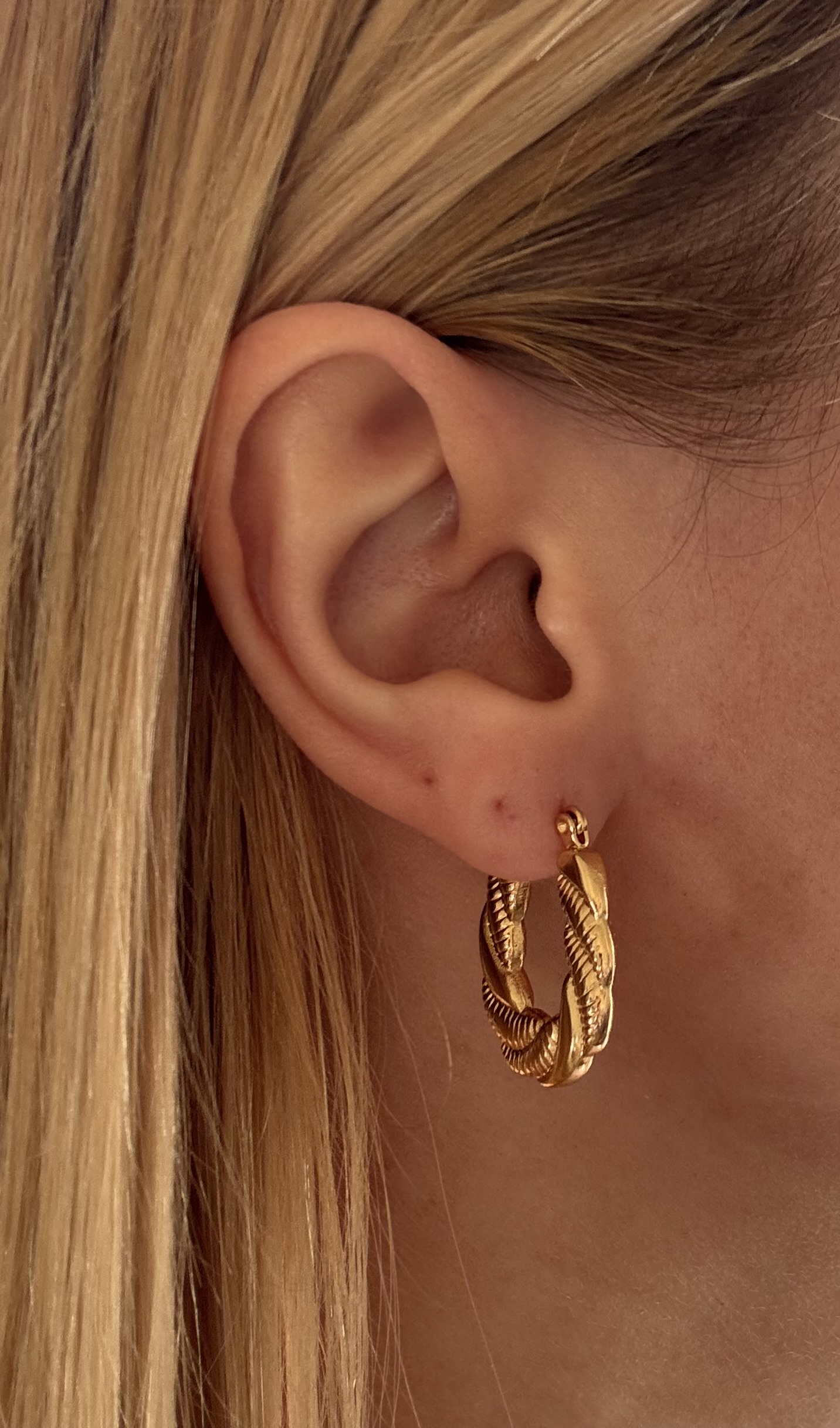 Créole "Twistée Epaisse" Or 18k