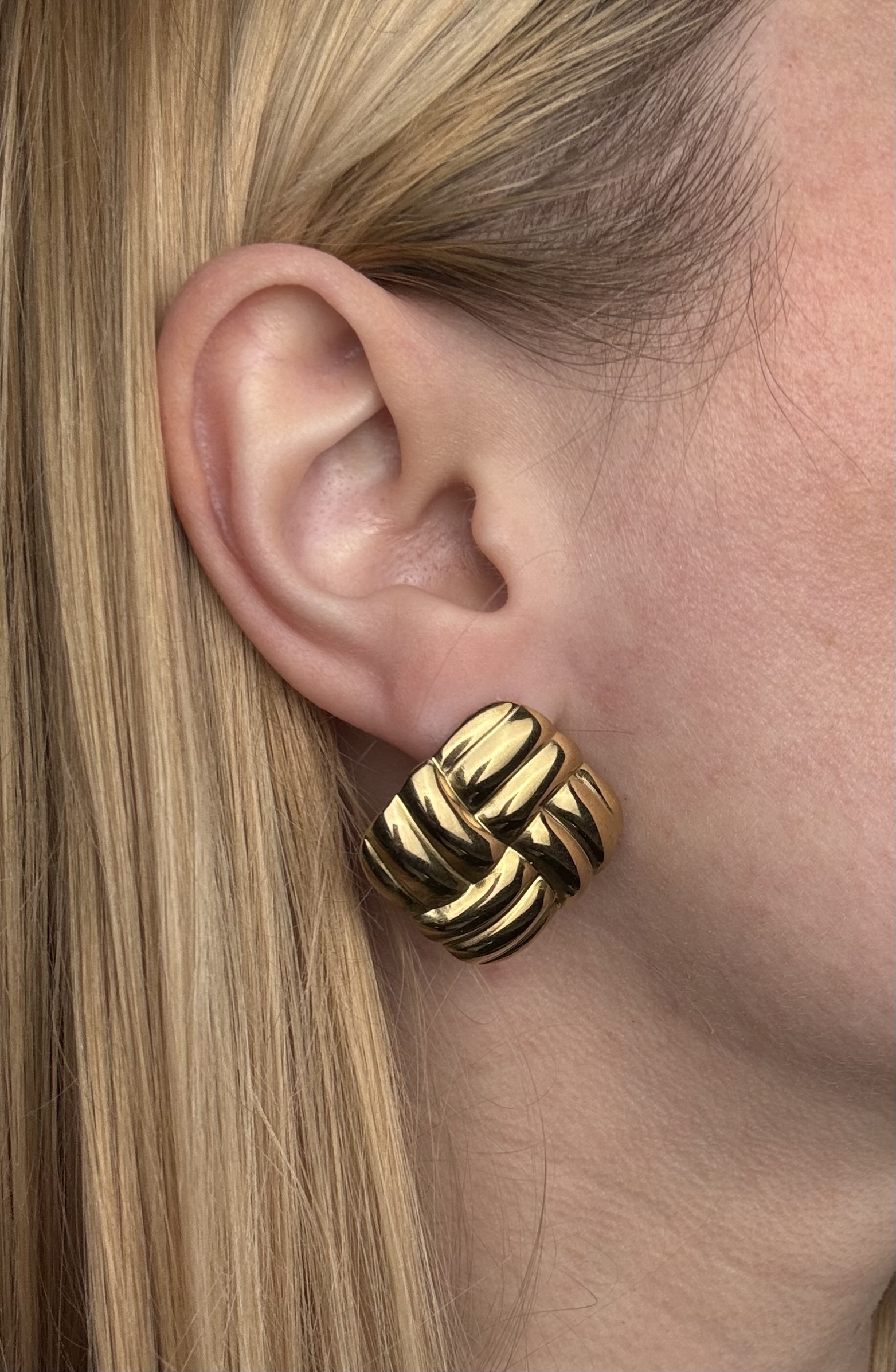 Boucles d'oreilles "Reine" Or 18k