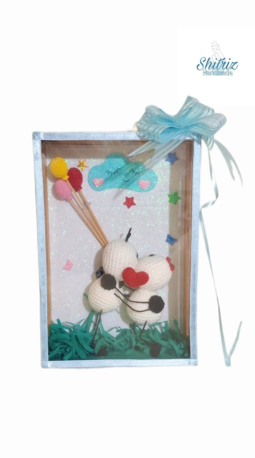 Caja decorativa de amigurumi