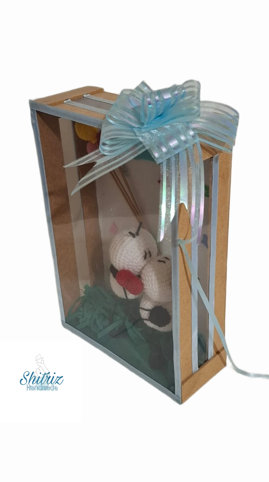 Caja decorativa de amigurumi