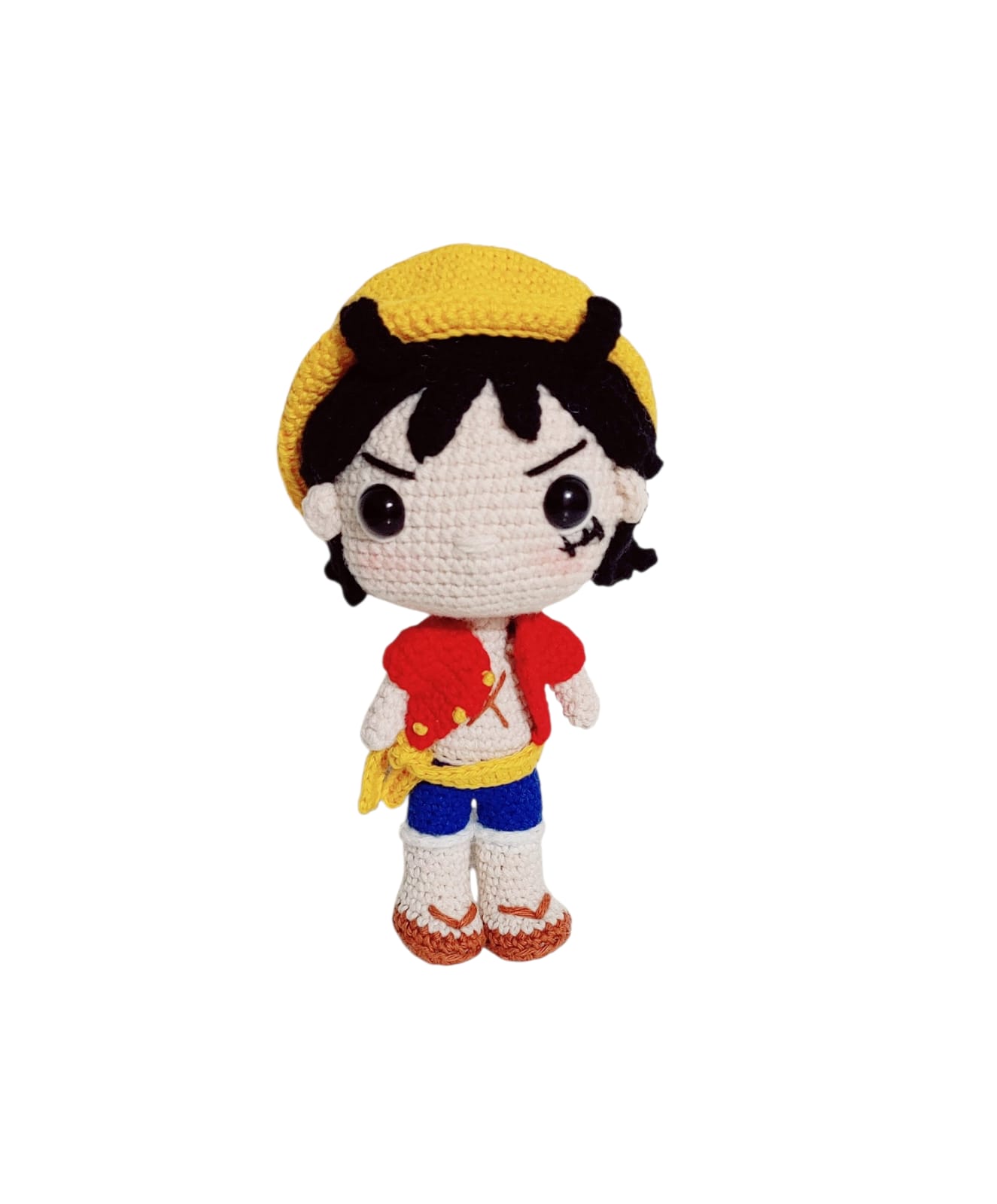 Handmade Luffy Crochet Doll