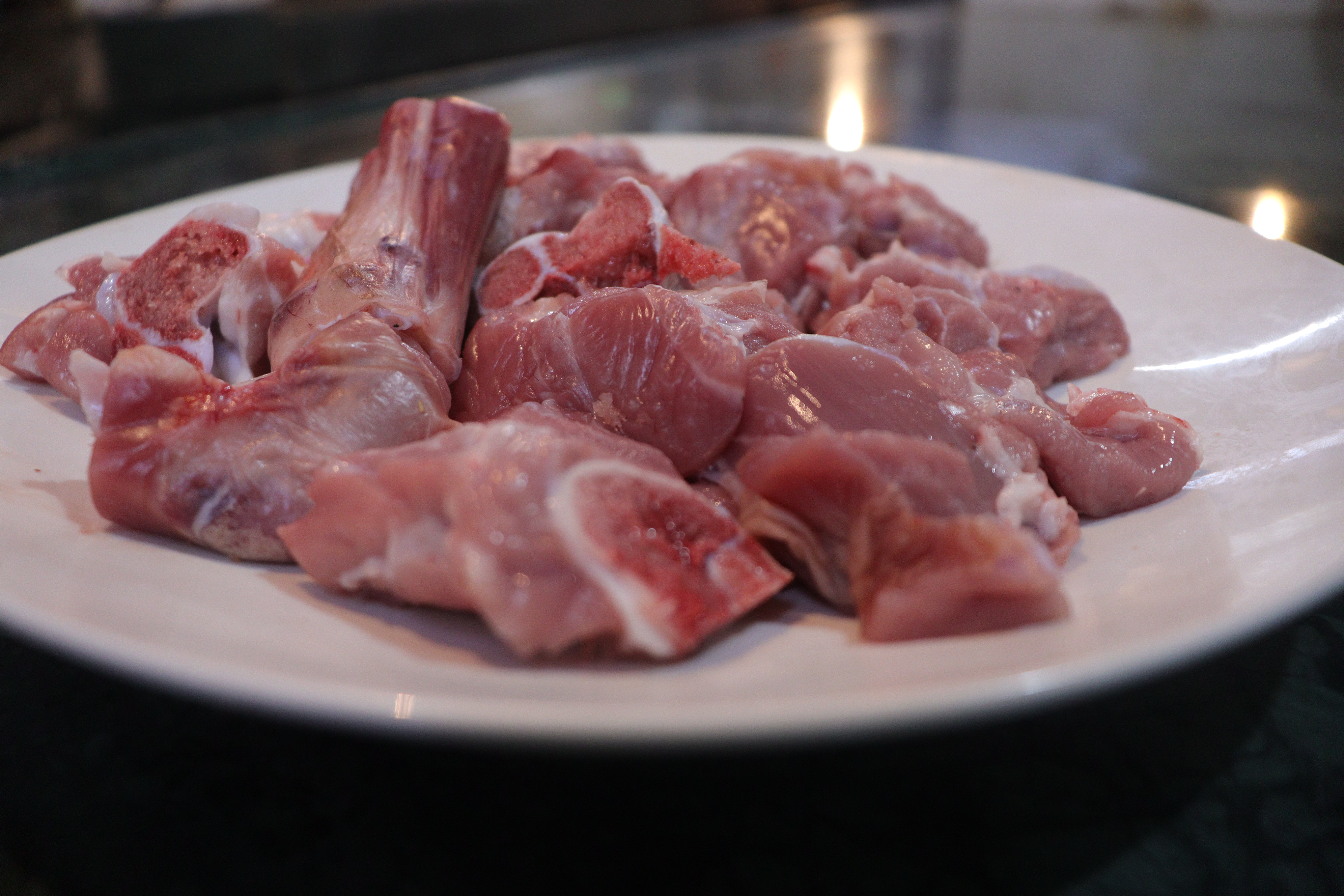 fresh mutton curry cut