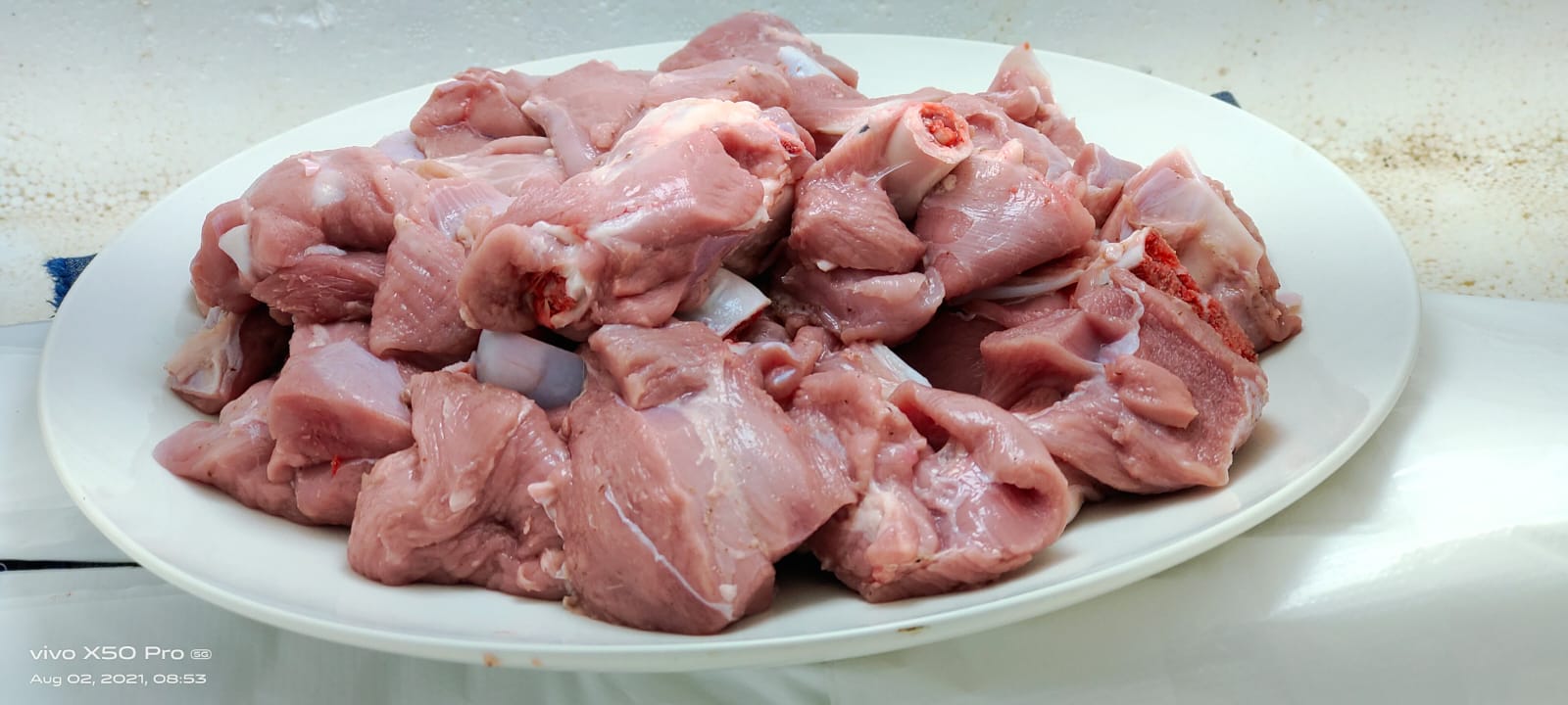 fresh mutton curry cut