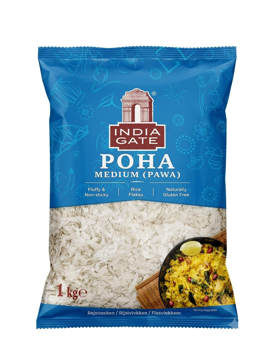 India Gate Poha Medium (1kg)