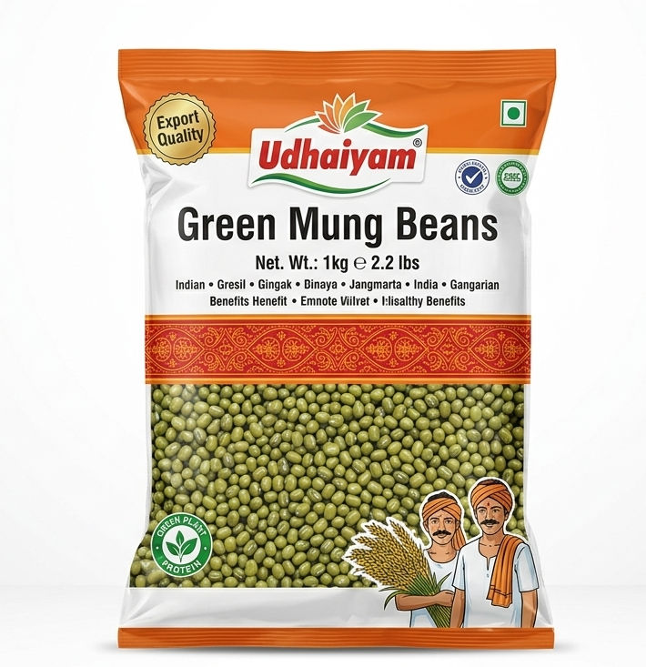 Udaiyam Green Mung Beans (1kg)