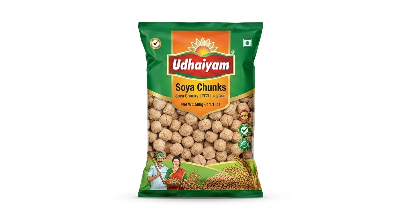 Udhaiyam Soya Chunks (500g)