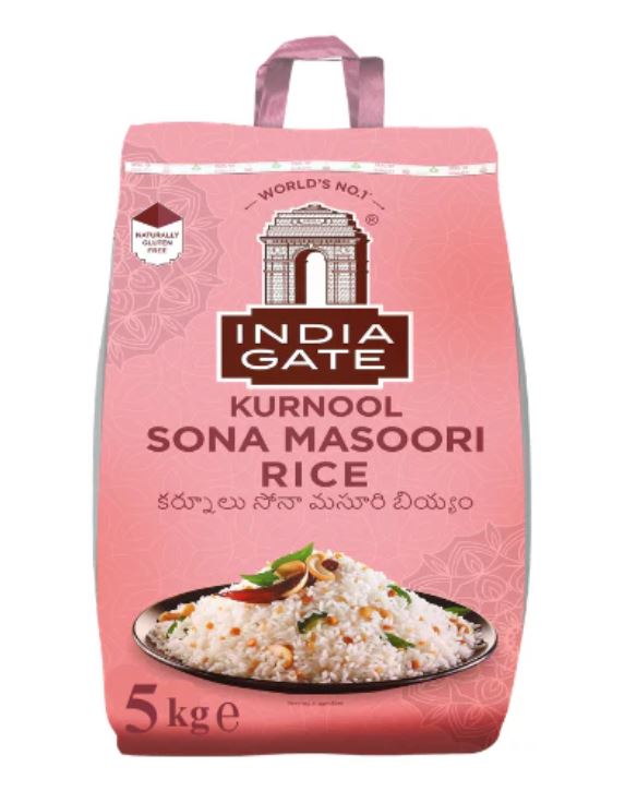 India Gate Kurnool Sona Masoori Rice (5kg)