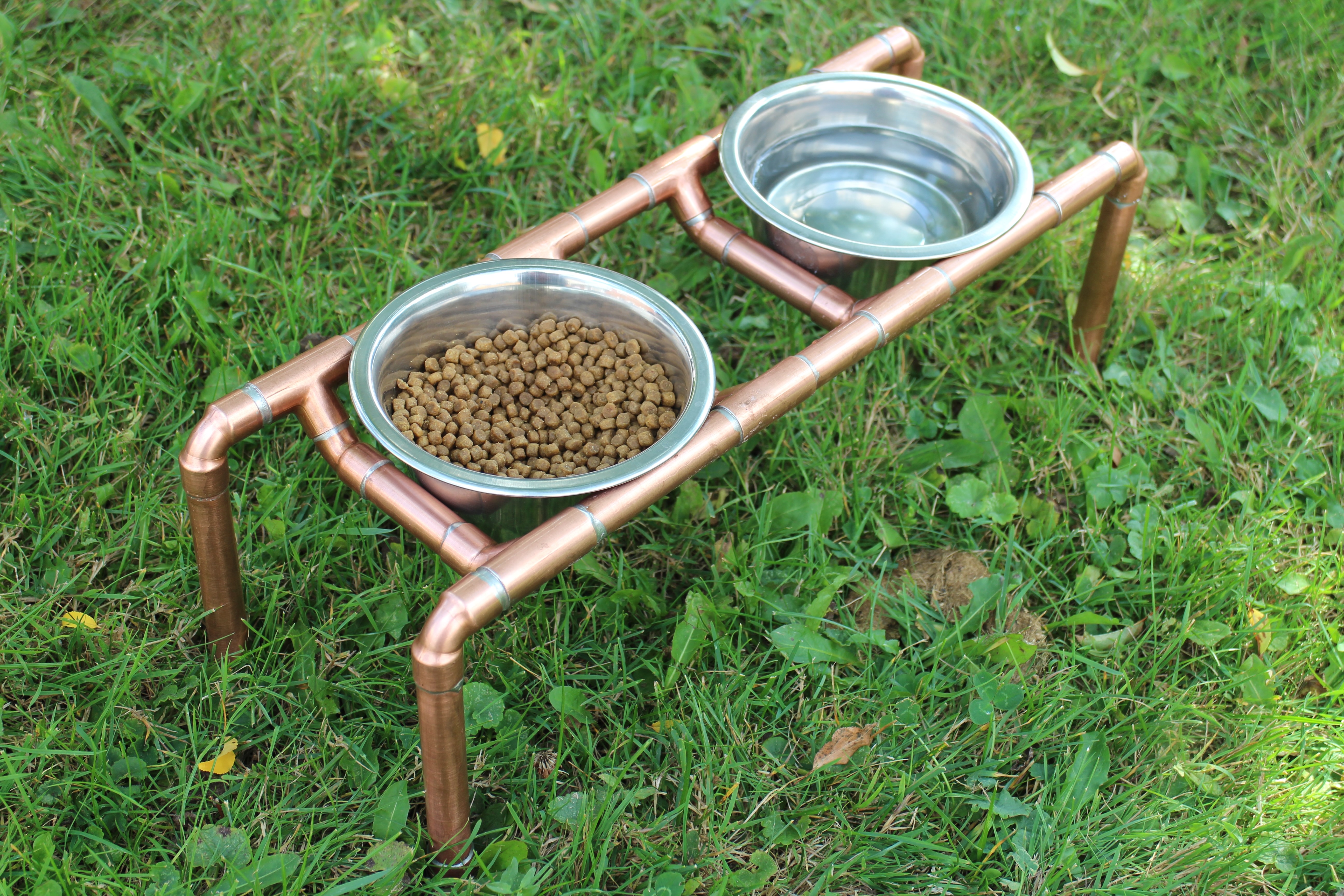 Copper Pet Feeder Stand