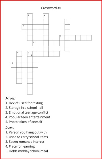 Teens Crosswords