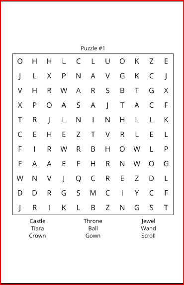 Princess Crossword