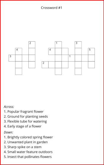 Garden and Flowers Crossword