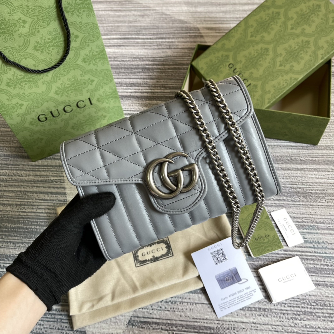 【474575 Grey】gucci GG Marmont