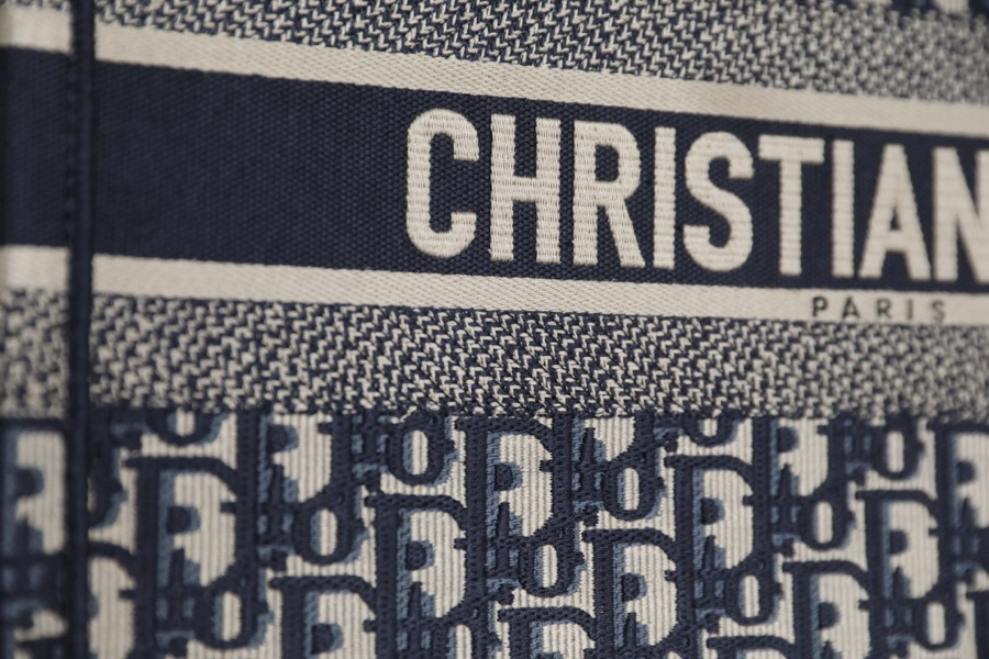 DIOR Book Tote blue Oblique pattern