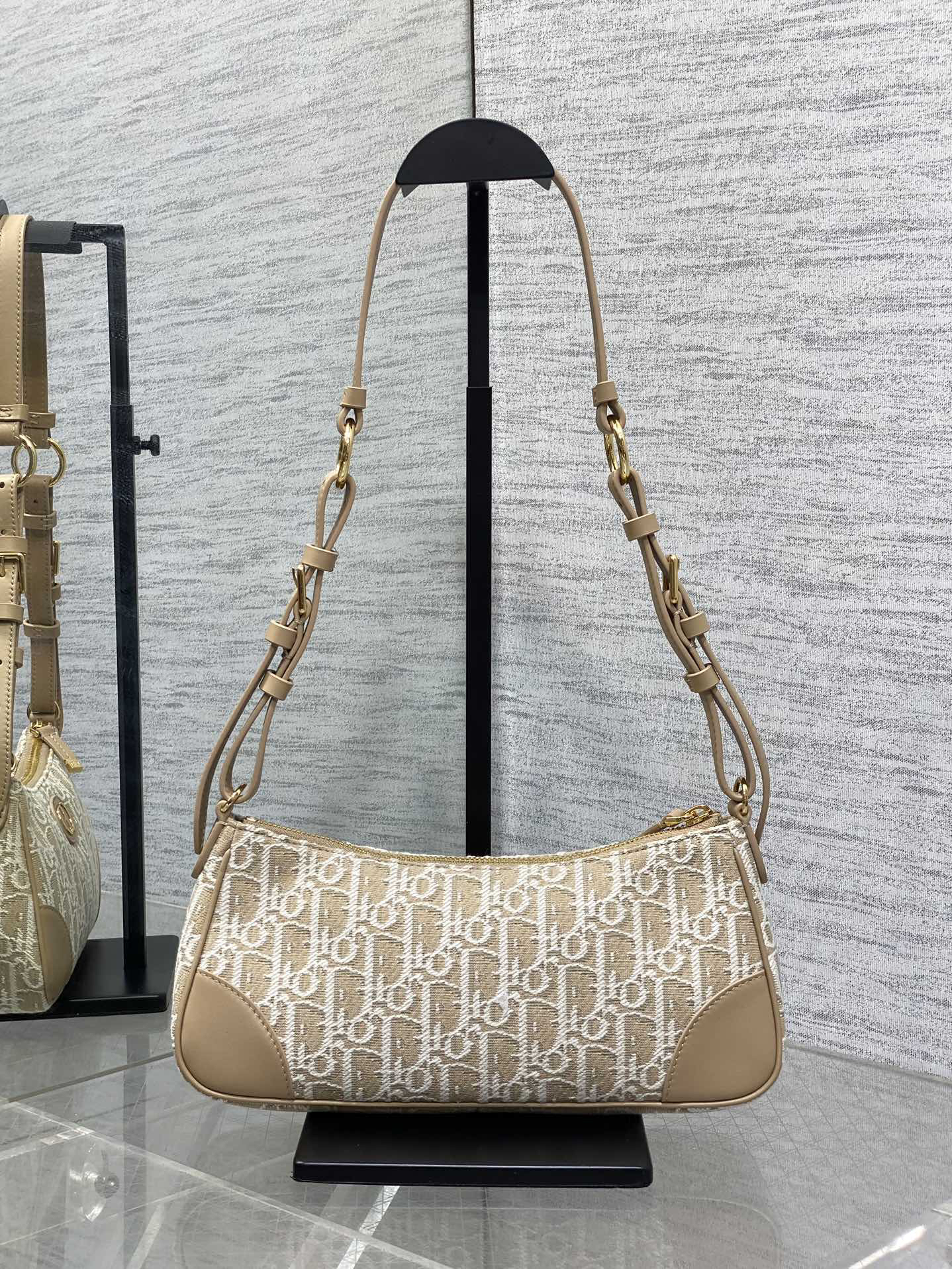 DIOR 30 Montaigne Sorghum grass effect checked fabric Cigale Mini Handbag