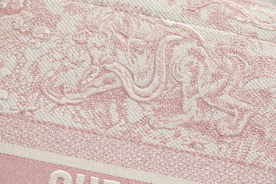 DIOR Book Tote Pink tiger pattern DR-58