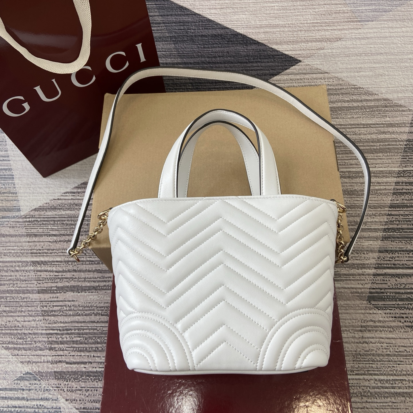 【847386 White】gucci GG Marmont